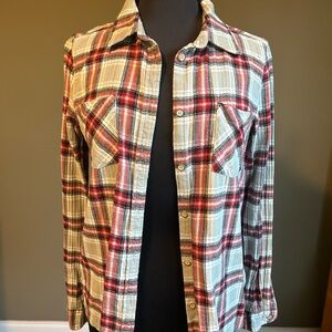 Plaid Button-Up Women's Shirt